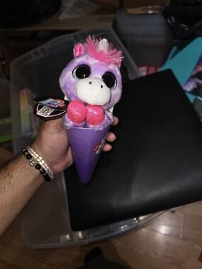Plush Unicorn Coco Cone - Purple with Pink Accents